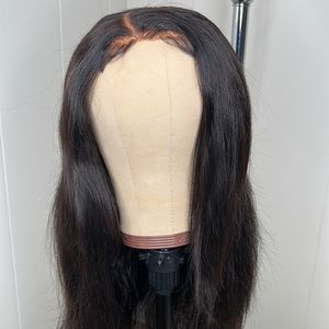 22 Inch straight closure wig